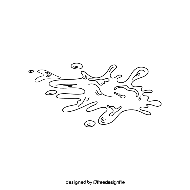 Mud black and white clipart