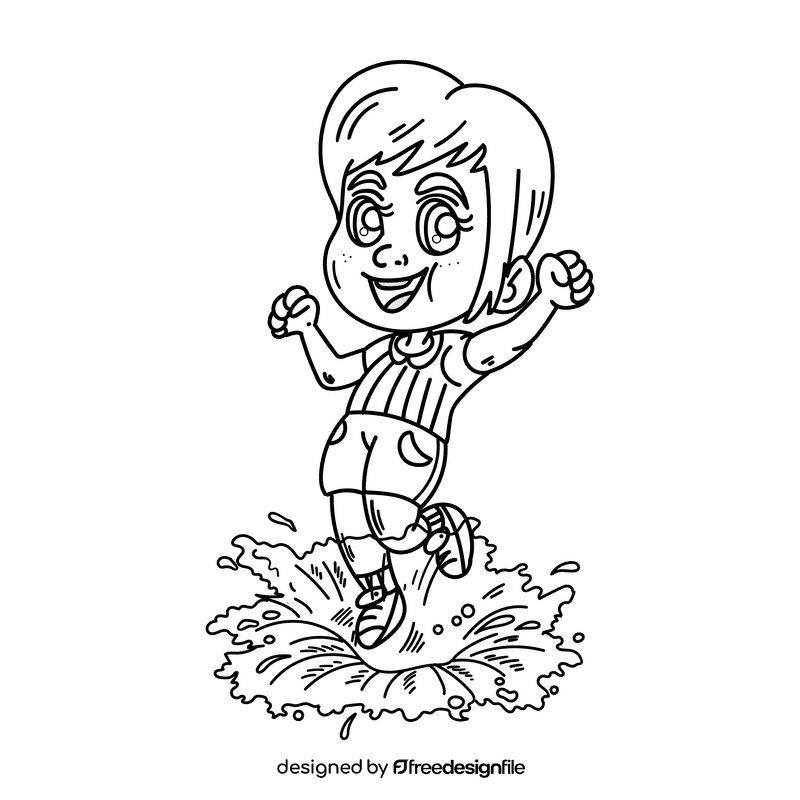 Mud black and white clipart