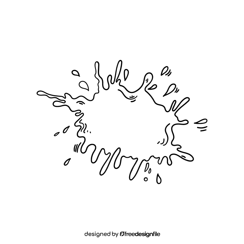 Mud black and white clipart