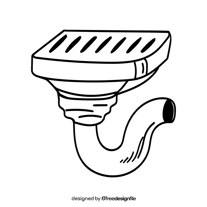 Drainage black and white clipart