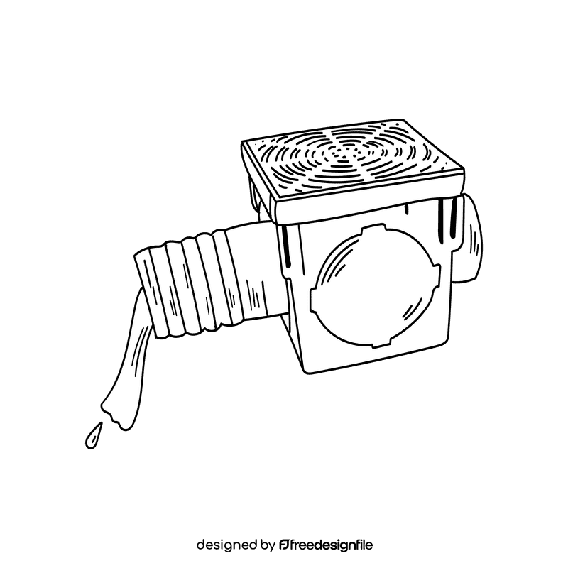 Drainage black and white clipart