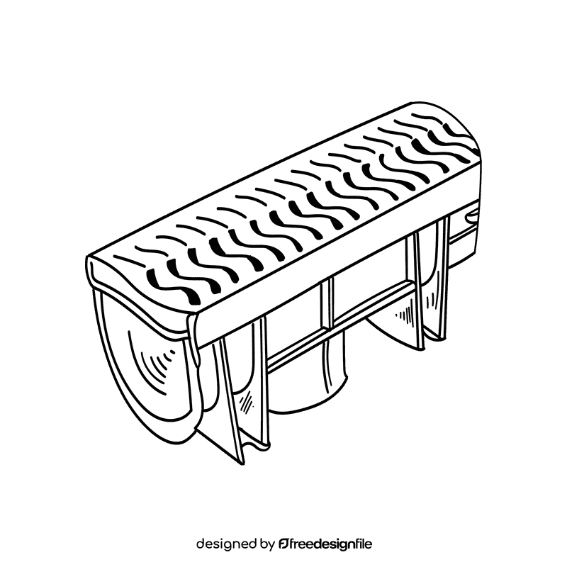 Drainage black and white clipart