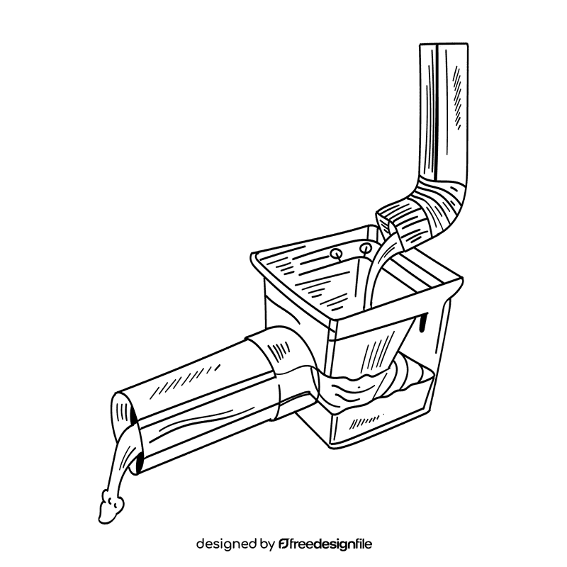 Drainage black and white clipart