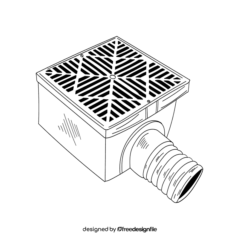Drainage black and white clipart
