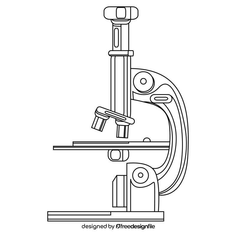 Microscope drawing black and white clipart vector free download