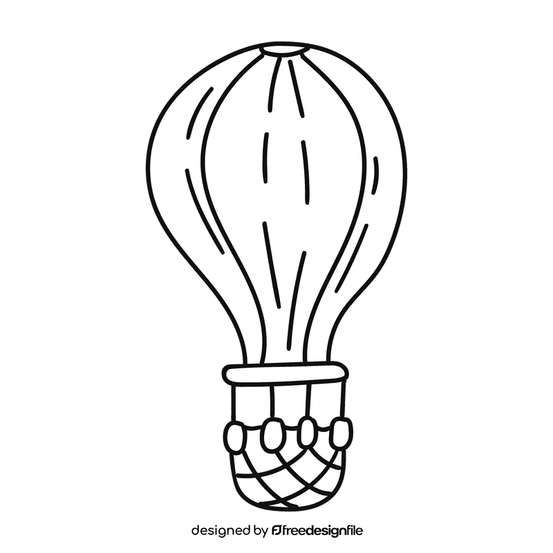 Preschool Balloon black and white clipart