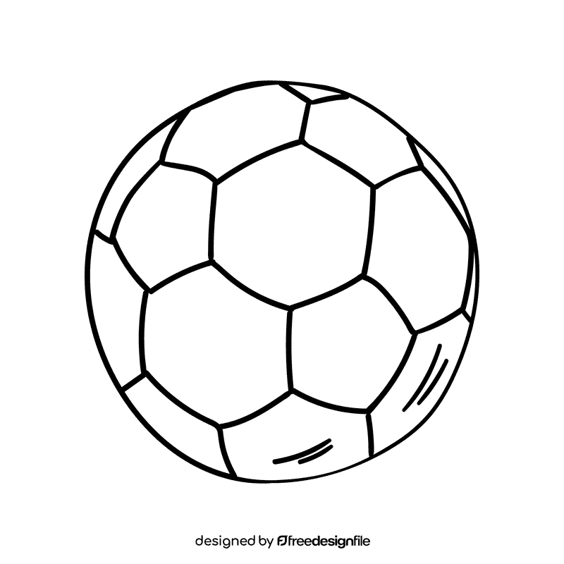 Preschool Soccer ball black and white clipart
