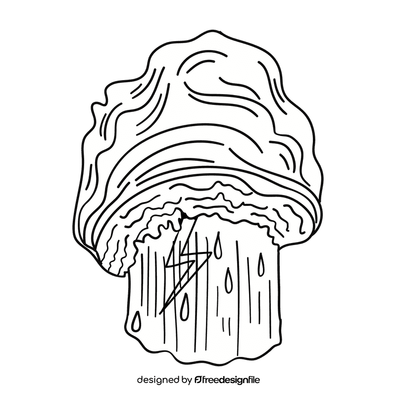 Storm black and white clipart