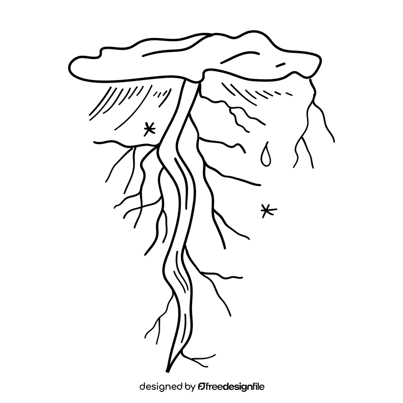 Storm black and white clipart