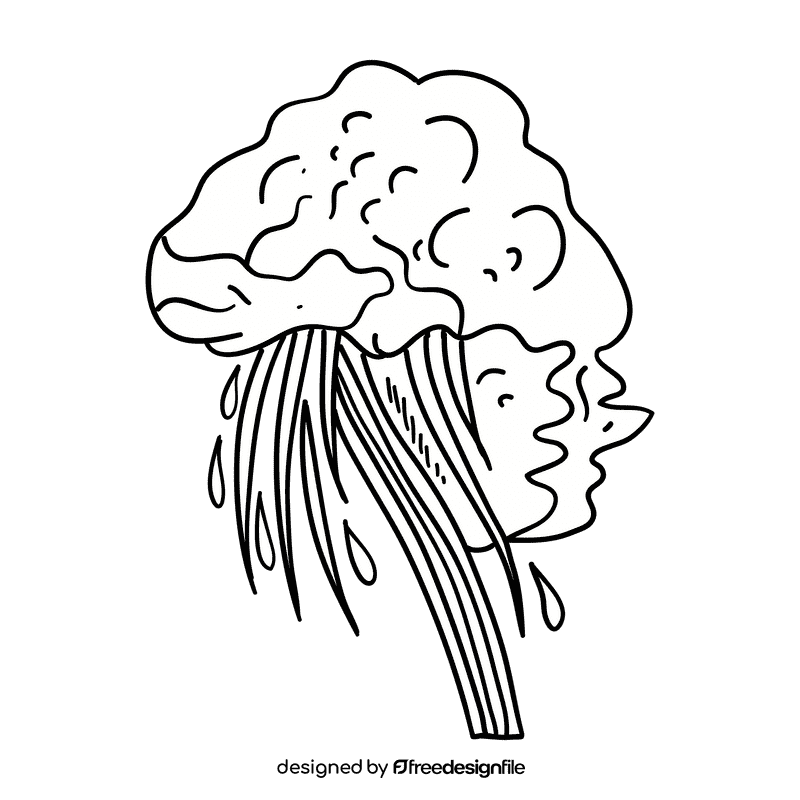 Storm black and white clipart