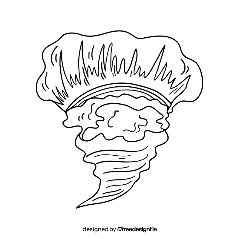 Storm black and white clipart