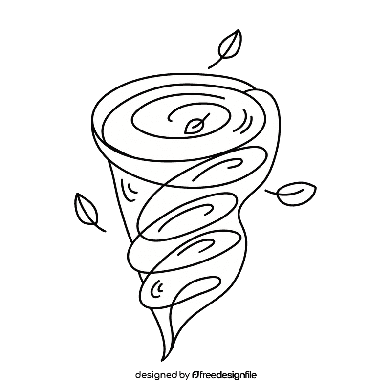 Storm black and white clipart