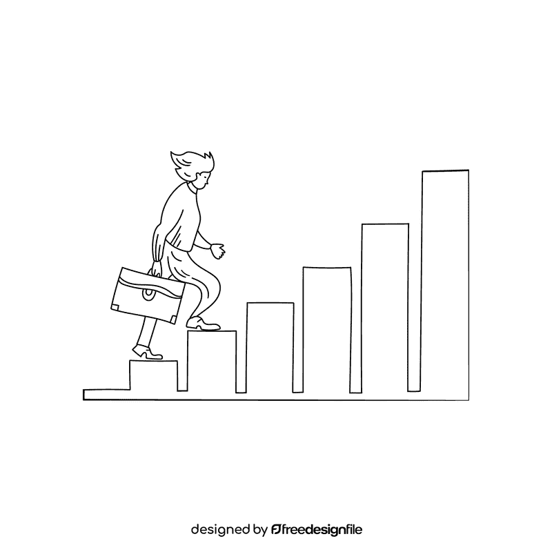 Steps black and white clipart