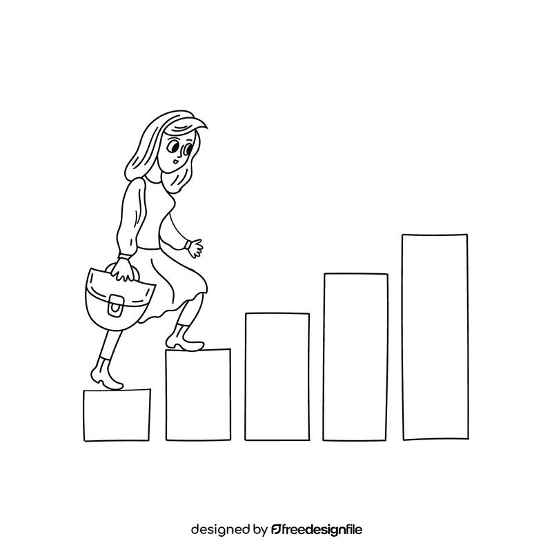 Steps black and white clipart