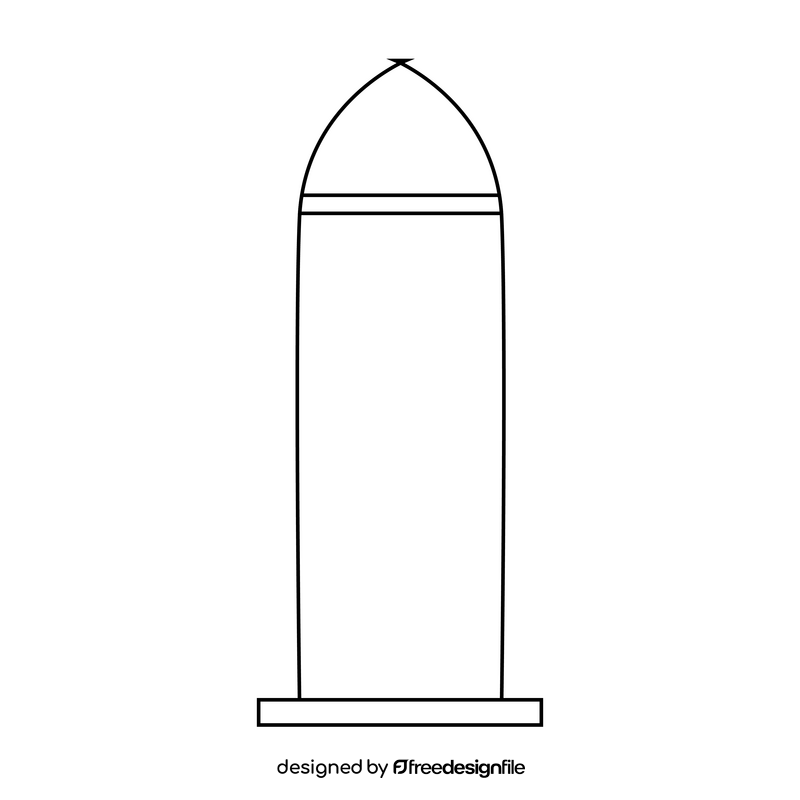 Bullet drawing black and white clipart