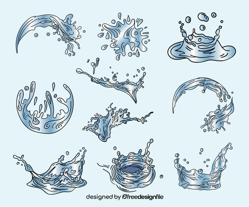 Water splash vector