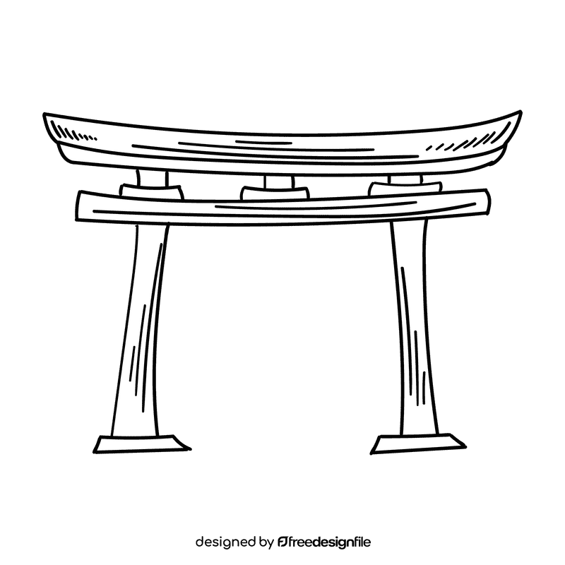 Gate black and white clipart