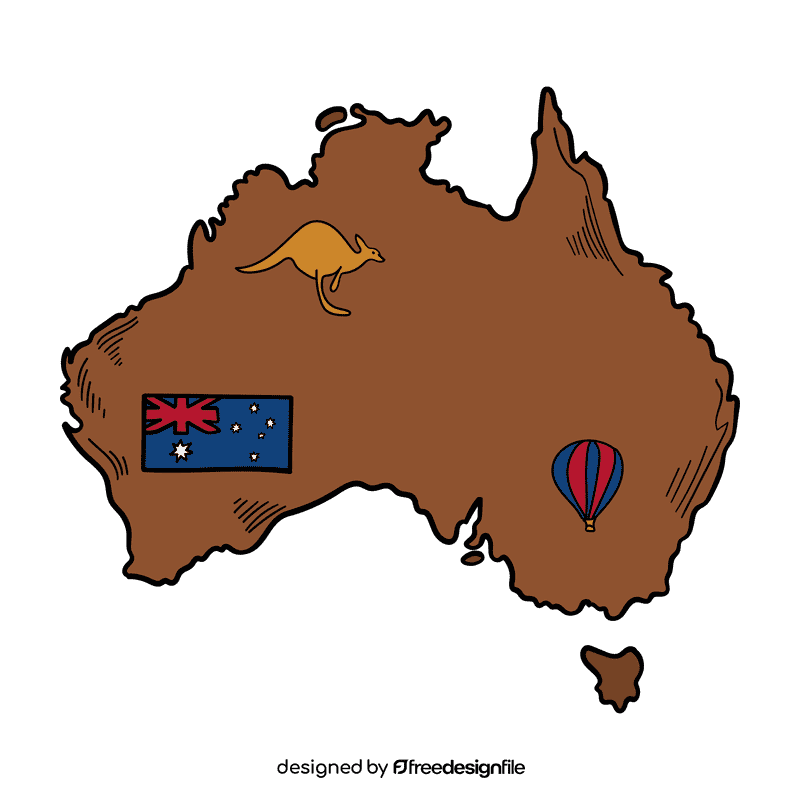 Australia Map clipart