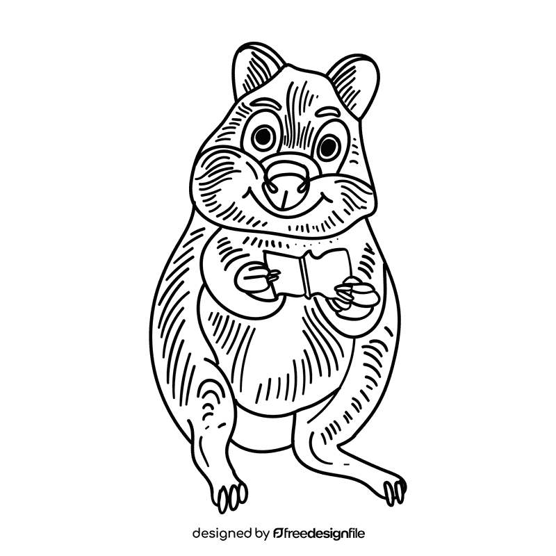 Australia Wocca black and white clipart