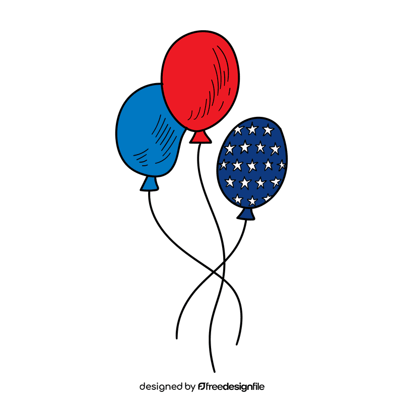 United States of America Air balloons clipart
