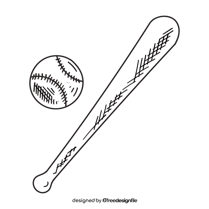 United States of America Baseball black and white clipart