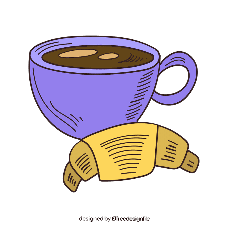 Europe Coffee and croissant clipart