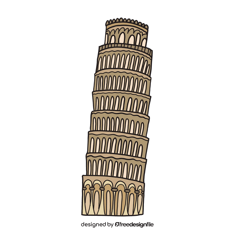 Europe Leaning tower of pisa clipart