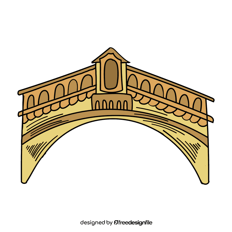Europe Rialto bridge clipart