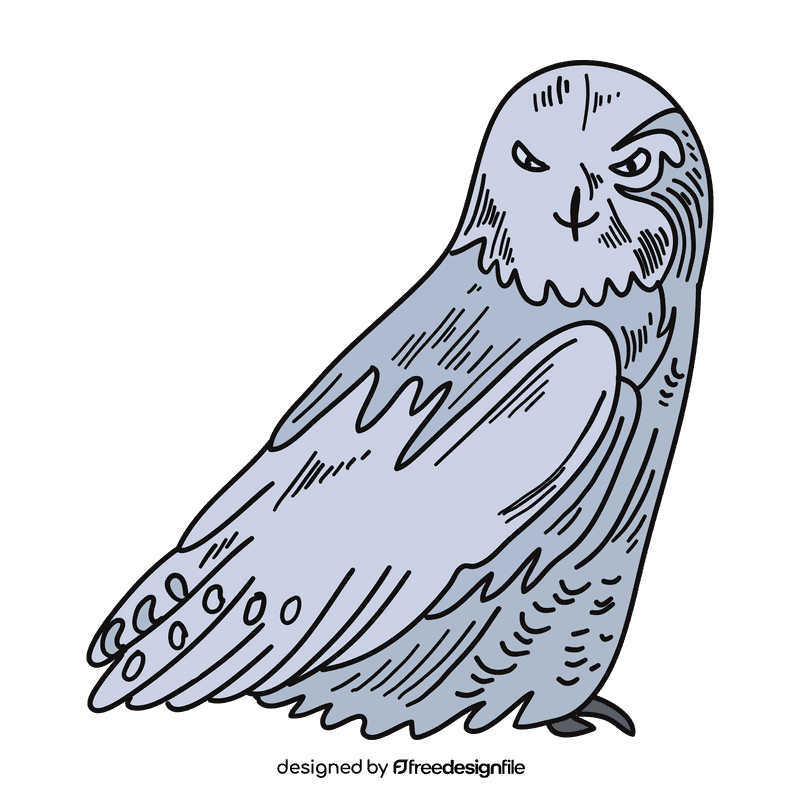 Antarctica Snowy owl clipart