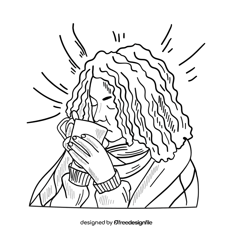 Sore throat black and white clipart