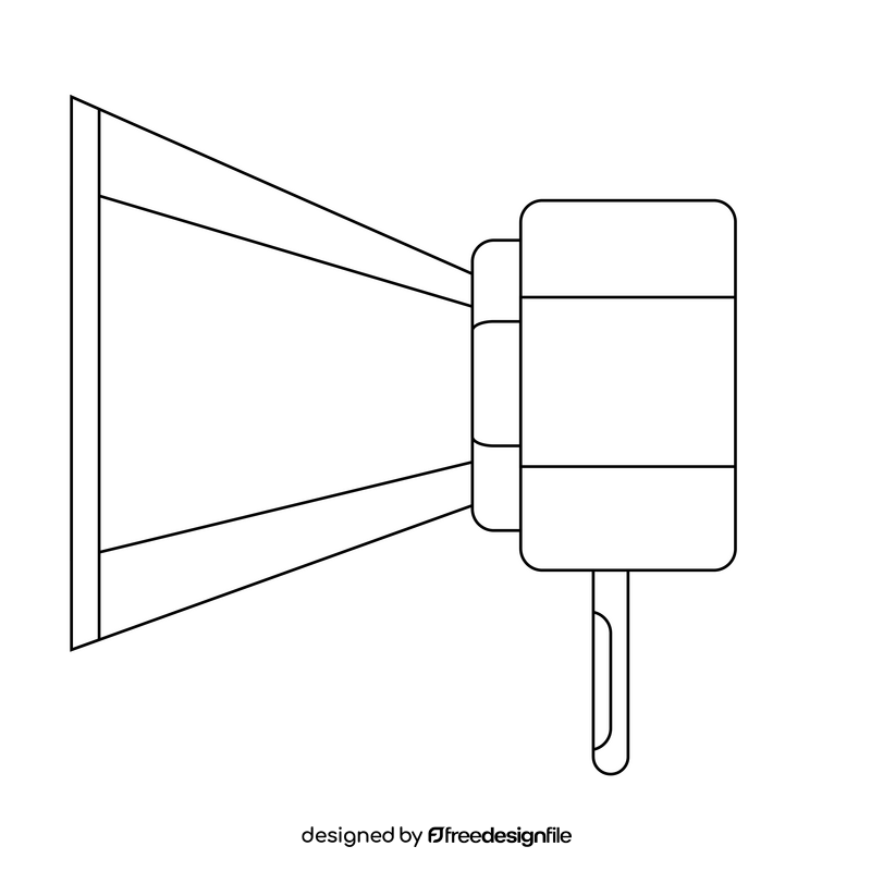 Loudspeaker drawing black and white clipart