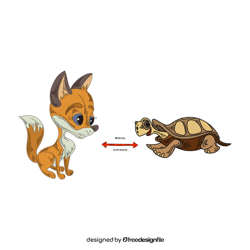 Social distancing clipart
