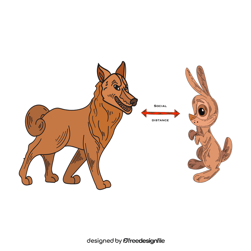 Social distancing clipart