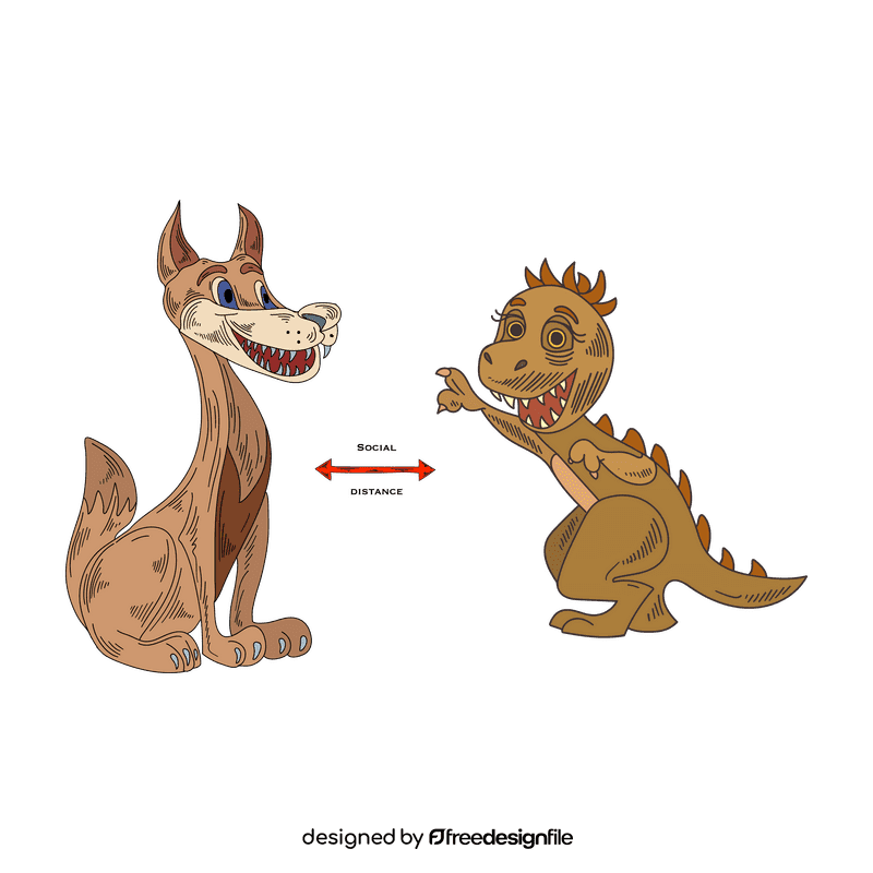 Social distancing clipart