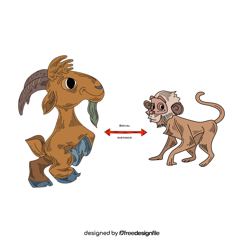 Social distancing clipart