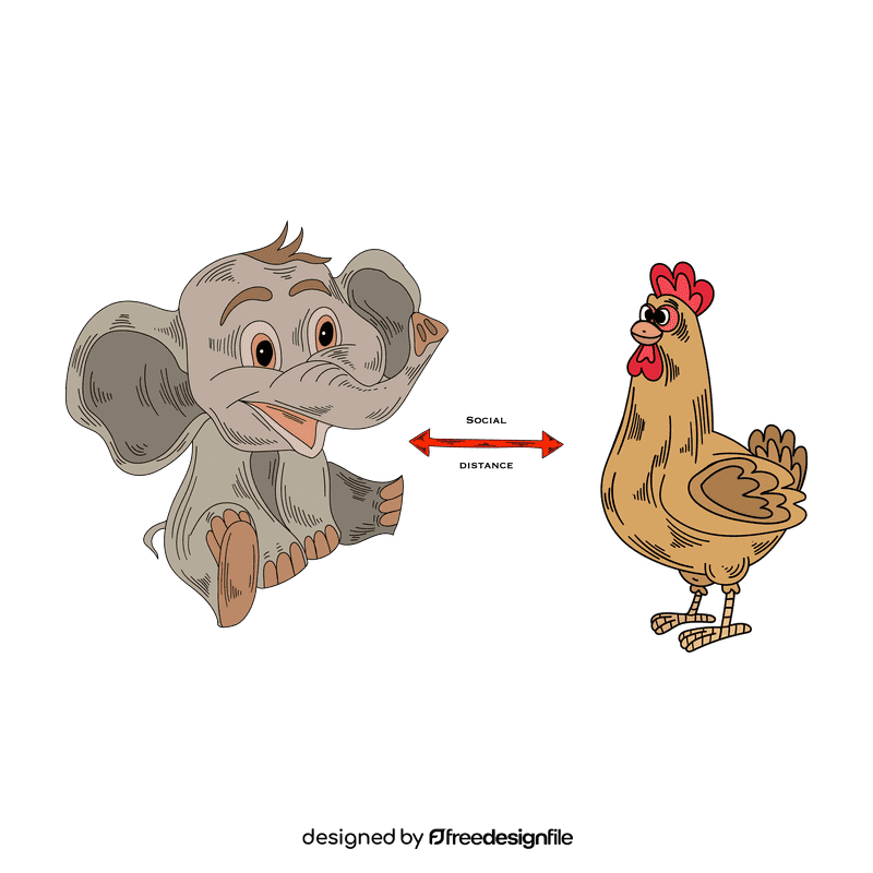 Social distancing clipart