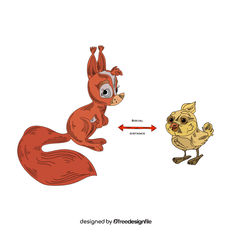 Social distancing clipart