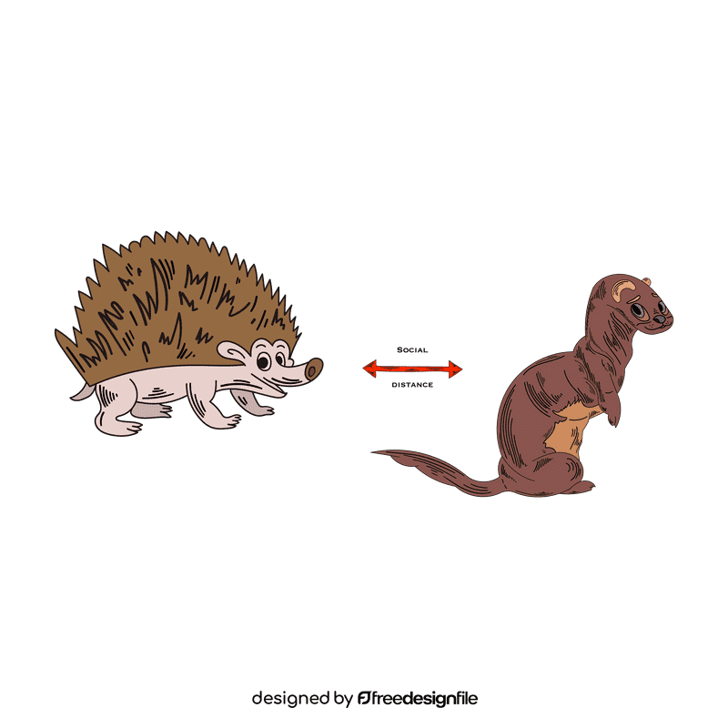 Social distancing clipart
