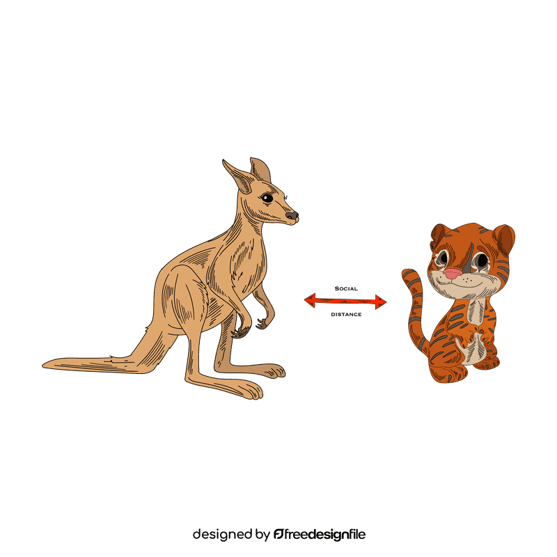 Social distancing clipart