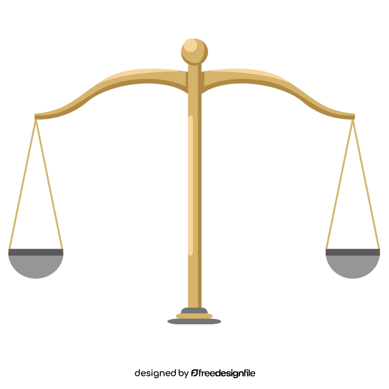 Scale of justice, court clipart