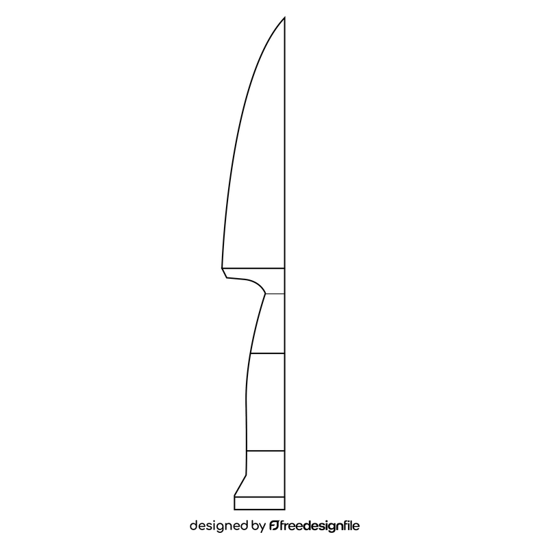 Knife drawing black and white clipart