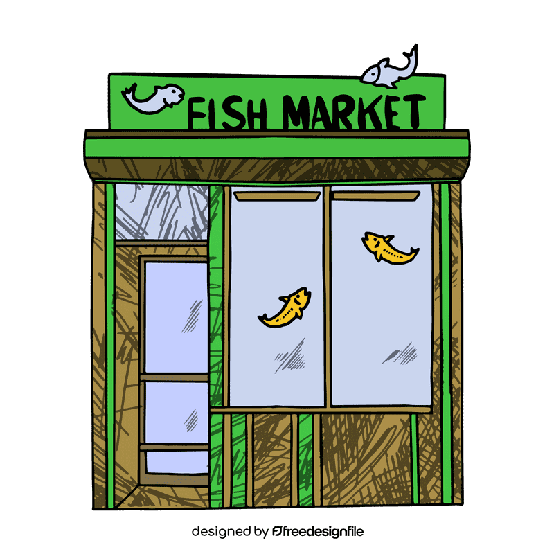 Grocery store Fish market clipart
