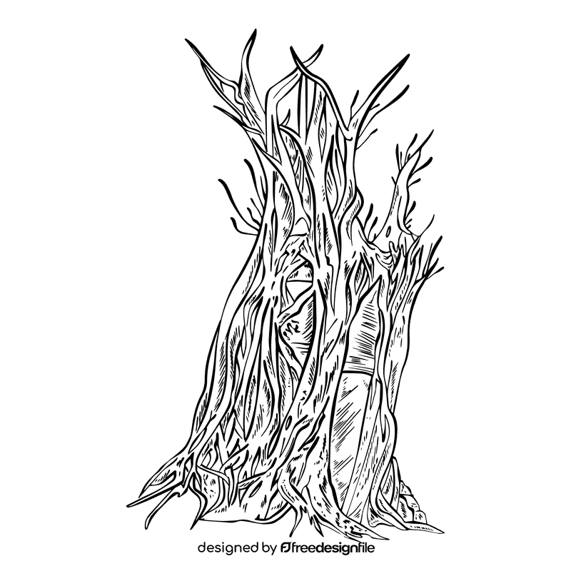 Cave black and white clipart