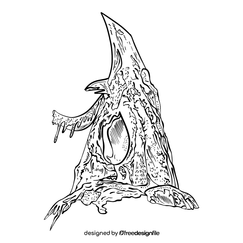 Cave black and white clipart