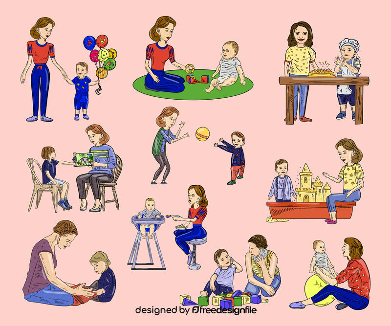 Babysitter vector