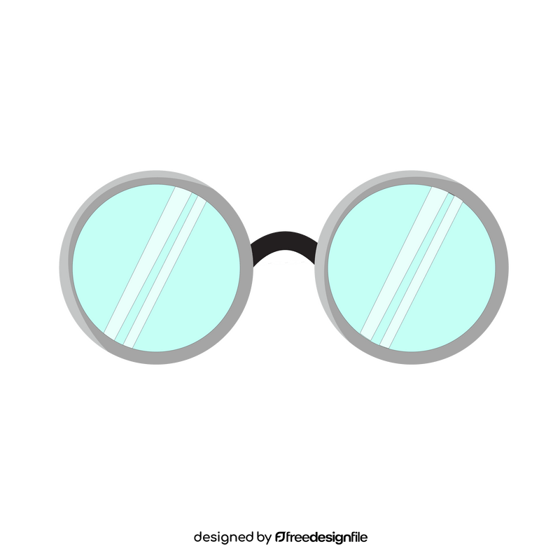 Round glasses clipart