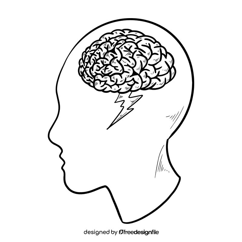 Brainstorm black and white clipart