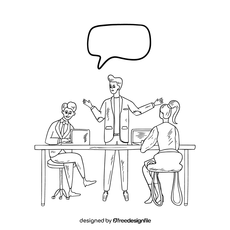 Brainstorm black and white clipart