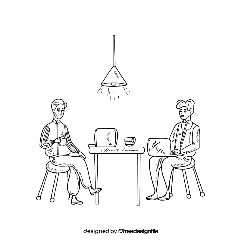 Brainstorm black and white clipart