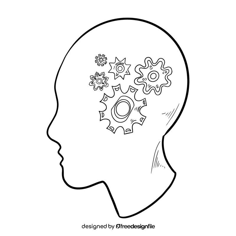 Brainstorm black and white clipart